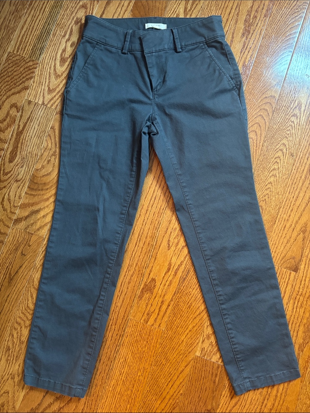 LOFT Charcoal Straight-Leg Chinos